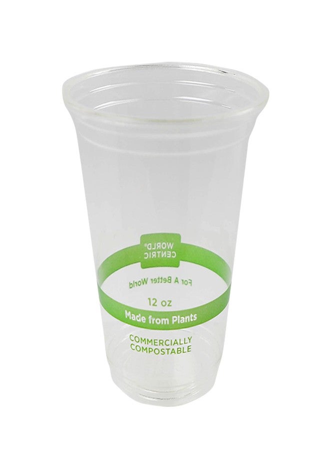 World Centric Compostable Cups 12 oz - Clear Cold Cups Made from Plants - 200 Pack - Image 2