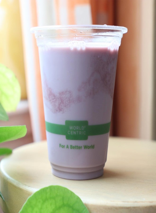 World Centric Compostable Cups 12 oz - Clear Cold Cups Made from Plants - 200 Pack - Image 3