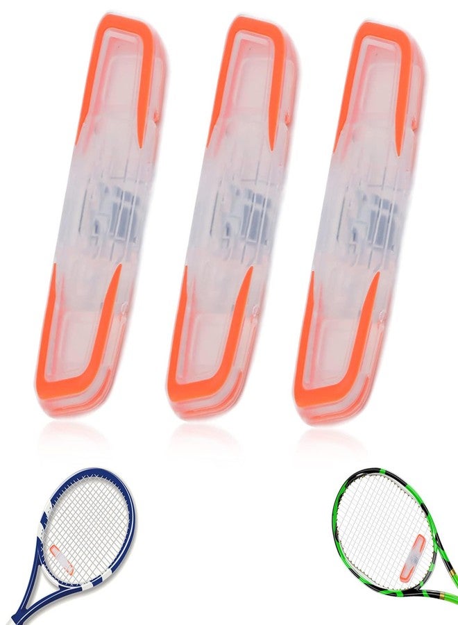 BCNJEPIN 3PCS Tennis Dampener, Dampener for Tennis Racket, Reduce Hand Vibration and Improve Comfort, Black and Orange Dampeners for Tennis Players Fits Most Tennis Dampener, Orange - Image 1