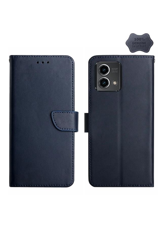 اس-توب جراب لهاتف Motorola Moto G Stylus 5G 2023 مصنوع من الجلد الأصلي مقاوم لبصمات الأصابع مع قلاب أفقي - Image 1