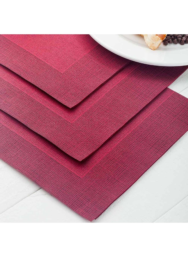 Restaurantware Luxenap 15.75 Inch Disposable Napkins, 600 Soft Linen Like Napkins - Absorbent, Air Laid, Bordeaux With Black Threads Paper Cloth Like Napkins, Pre-folded, For Dinner Party Guests  - Image 3