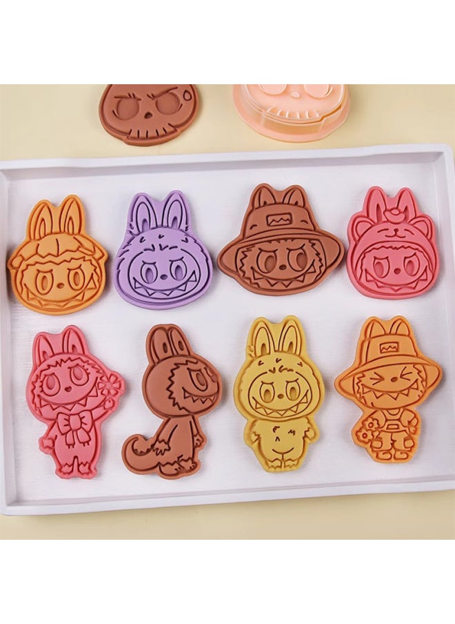 Cartoon Biscuit Mould Labubu Peripheral Cookie Butter Biscuit Cutting Mould Creative Three-dimensional Baking Tools Factory-Color:Brush Cloth Cap