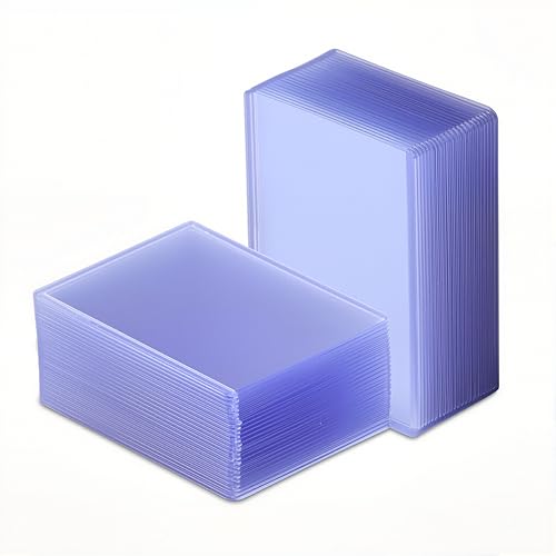 CYCHIRV 50Count Top Loaders and Card Sleeves for Trading Cards 3 x 4 Rigid Card Protectors with Penny Sleeves Clear Hard Plastic Card Holder for Baseball Pokemon MTG and Sports Cards Collection Storage - Image 1