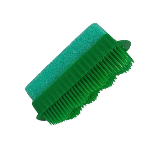TRITON Professional 2 in 1 Feet Dead Skin Remover Pumice Stone with Brush Scrubber Foot Brush for Soft heels Pedicure Stone for Men and Women Green - Image 1