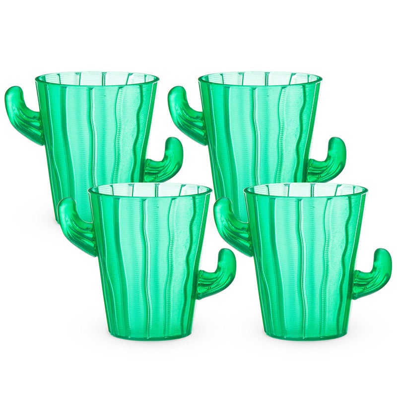 TrueZoo Cactus Shot Glasses for Whiskey Vodka Tequila Bourbon Bachelor  Bachelorette Party Barware Home Bar Accessories 2 oz Set of 4 Green
