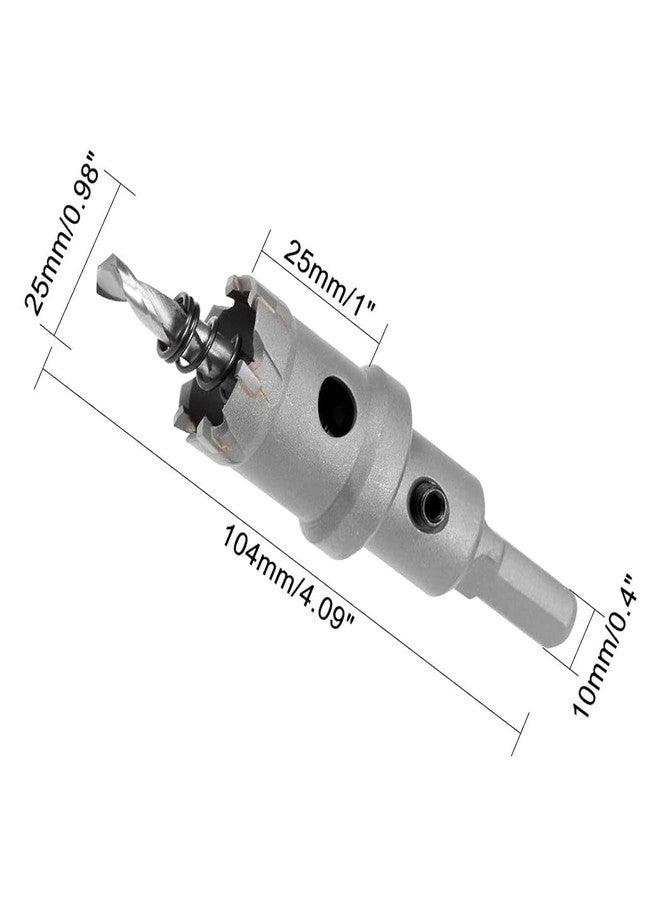 UPTODATETOOLS قاطع ثقوب من الكربيد بقطر 25 مم من UPTODATETOOLS، مناشير ثقوب TCT، قاطع ثقوب برأس من كربيد التنجستن لصفائح الفولاذ المقاوم للصدأ بسمك 5 مم، والصفائح المعدنية، والألومنيوم - Image 2