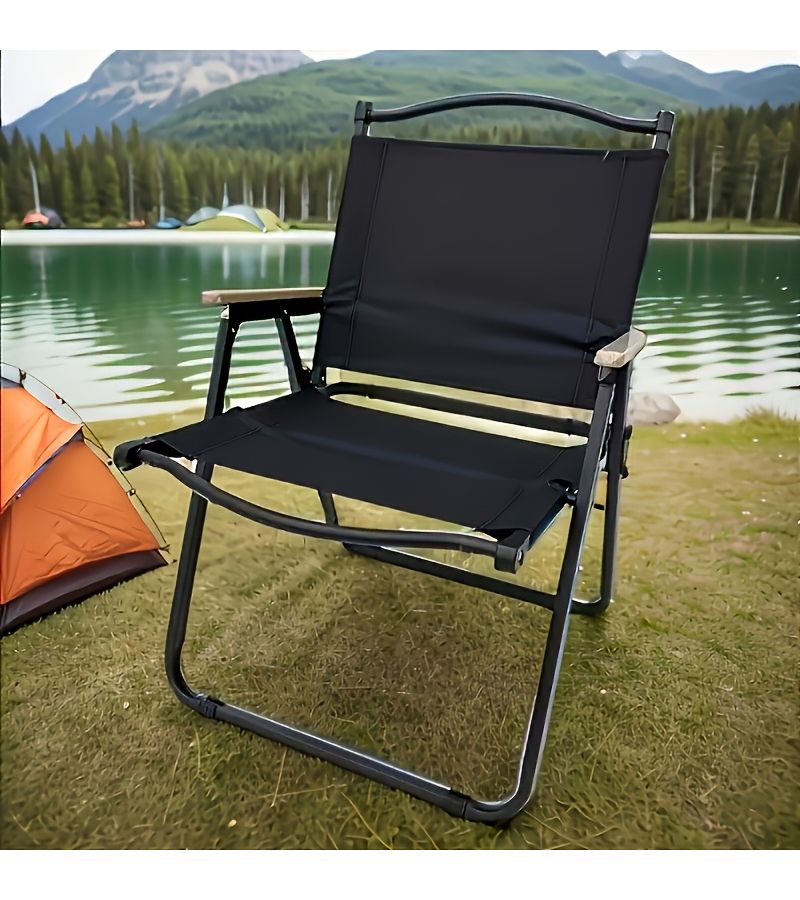 Kermit Chair Khaki 1 Portable No Assembly Required Sturdy Frame Oxford Fabric Backrest Outdoor Camping Hiking Summer Lounging Yard Pool Beach Garden Relax - Image 4