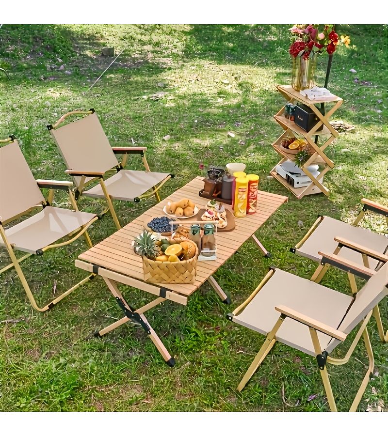Kermit Chair Khaki 1 Portable No Assembly Required Sturdy Frame Oxford Fabric Backrest Outdoor Camping Hiking Summer Lounging Yard Pool Beach Garden Relax - Image 5