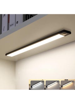 Necomi 40cm Rechargeable Magnetic LED Under Cabinet Light for Kitchen, LED Wireless Wardrobe Light 3 Colors and Stepless Dimming-Black  - Image 1