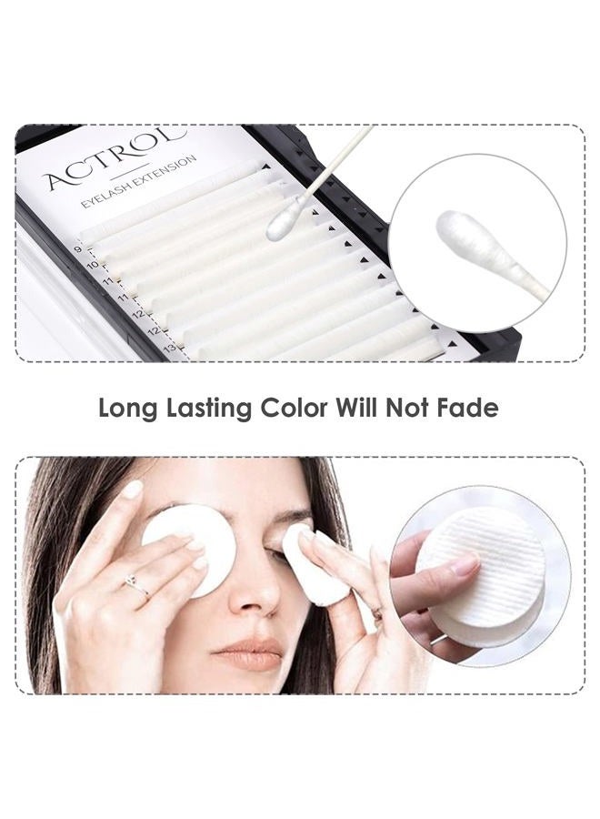 ACTROL Colored Eyelash Extensions Easy Fan 9-16mm Mixed White C Curl Easy Fanning 0.07mm Self Premade Volume Lash - Image 5