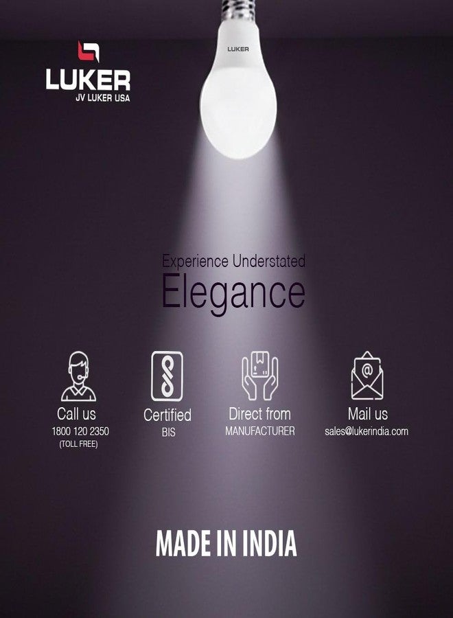 LUKER JVLuker 15W LED Bulb B22 Base Energy Efficient 2 Star Light 120 Degree Wide Beam Coverage High CRI Surge Protection Lights for Home and Office, 1 Year Warranty (Pack of 1, White) - Image 2