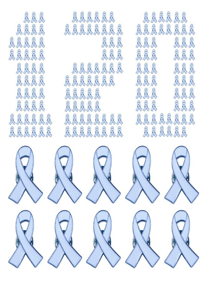 Alodidae 120 Pcs White Ribbon Pins Lung Cancer Awareness Products Bone Cancer Awareness Pin - Image 1