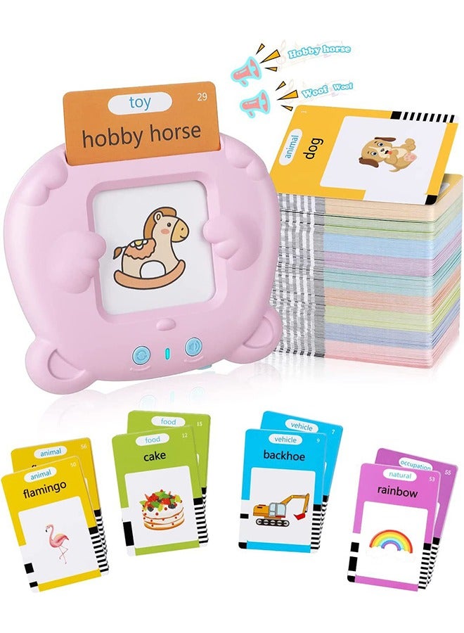 Talking Flash Cards,510 Words Audible Flash Cards Toy with Sound Effects for 2 3 4 5 Years Old Kids, Educational Learning Resource Electronic Interactive Toys Birthday Gift for 2-5 Year Old Kids - Image 2