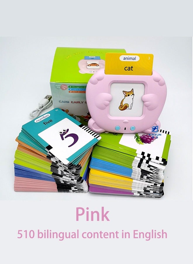 Talking Flash Cards,510 Words Audible Flash Cards Toy with Sound Effects for 2 3 4 5 Years Old Kids, Educational Learning Resource Electronic Interactive Toys Birthday Gift for 2-5 Year Old Kids - Image 5