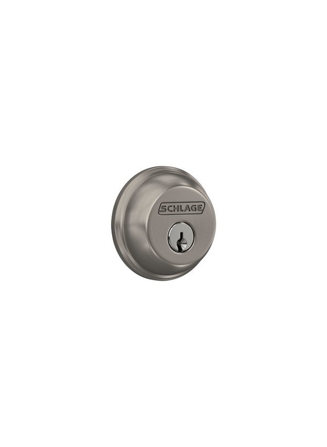 شليدح مزلاج قفل Schlage B60 N 619، مزود بمفتاح من جانب واحد، يتميز بأعلى مستوى من الأمان السكني، مصنوع من النيكل الساتان - Image 1