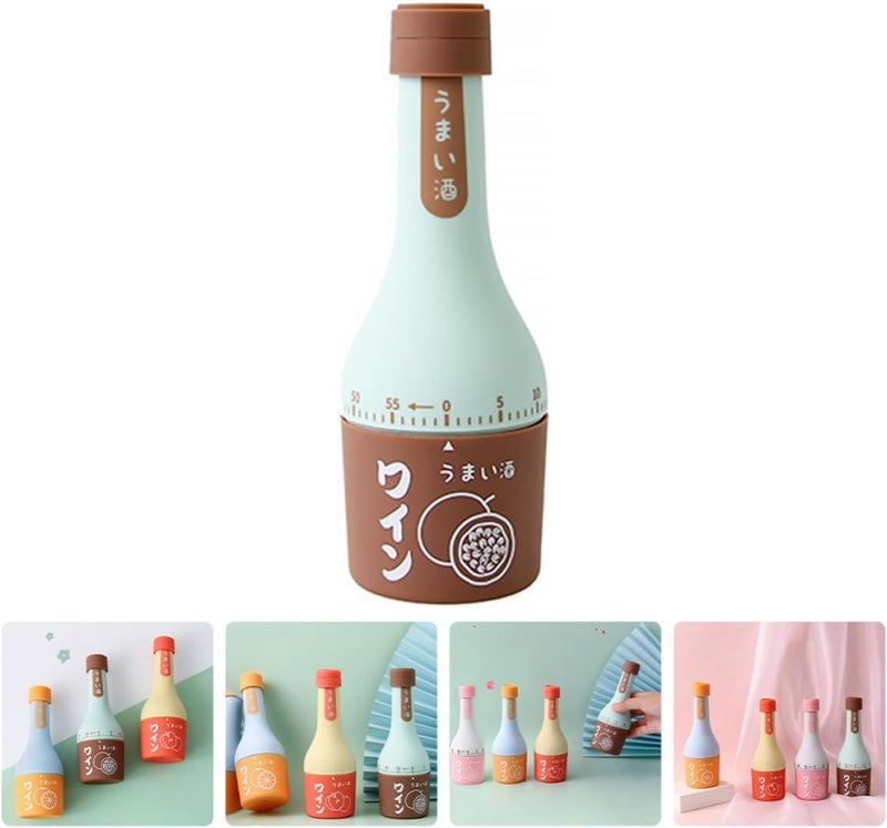 Mechanical Kitchen Timer, Baking and Cooking Time Reminder, Portable Brown Plastic Mechanical Timing Device for Home Learning and Kitchen Use - Image 5