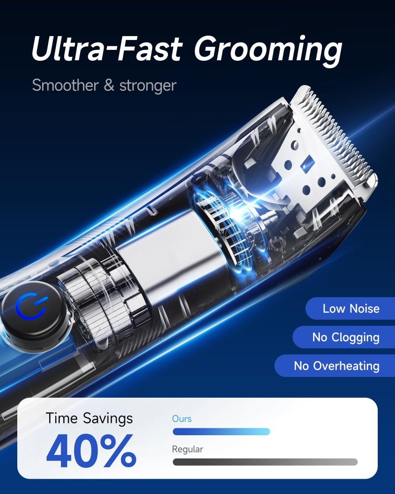 VIKICON مقص مانسكيب للرجال - ماكينة حلاقة كهربائية بدون جروح لإزالة شعر الكرة/العانة/الفخذين/الصدر مع ضوء وشفرة سيراميك، ماكينة حلاقة مقاومة للماء IPX7، شحن USB-C، هدايا له ولأبيه - Image 4