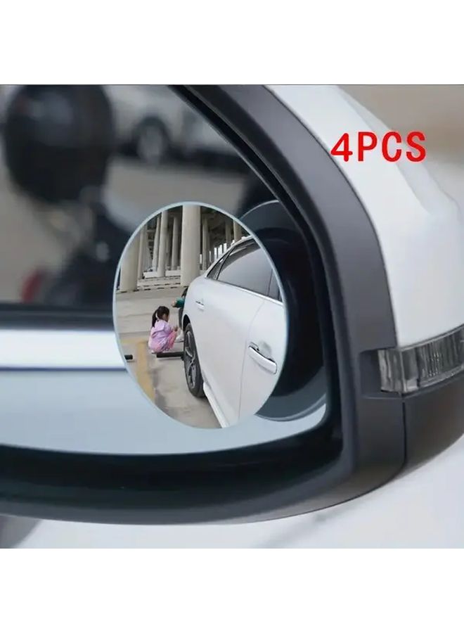 قطعتان من مرايا النقطة العمياء المستديرة قابلة للتعديل 360 درجة بزاوية واسعة لسلامة القيادة - Image 3