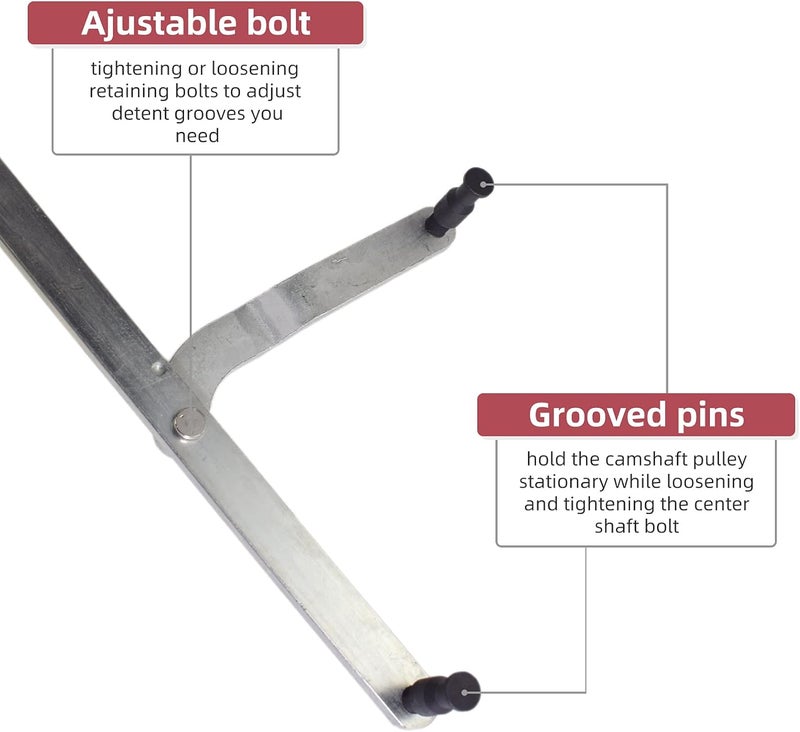 Alltooetools Universal Camshaft Pulley & Fan Clutch Removal Holder Set Clutch Alignment Tool - Image 4