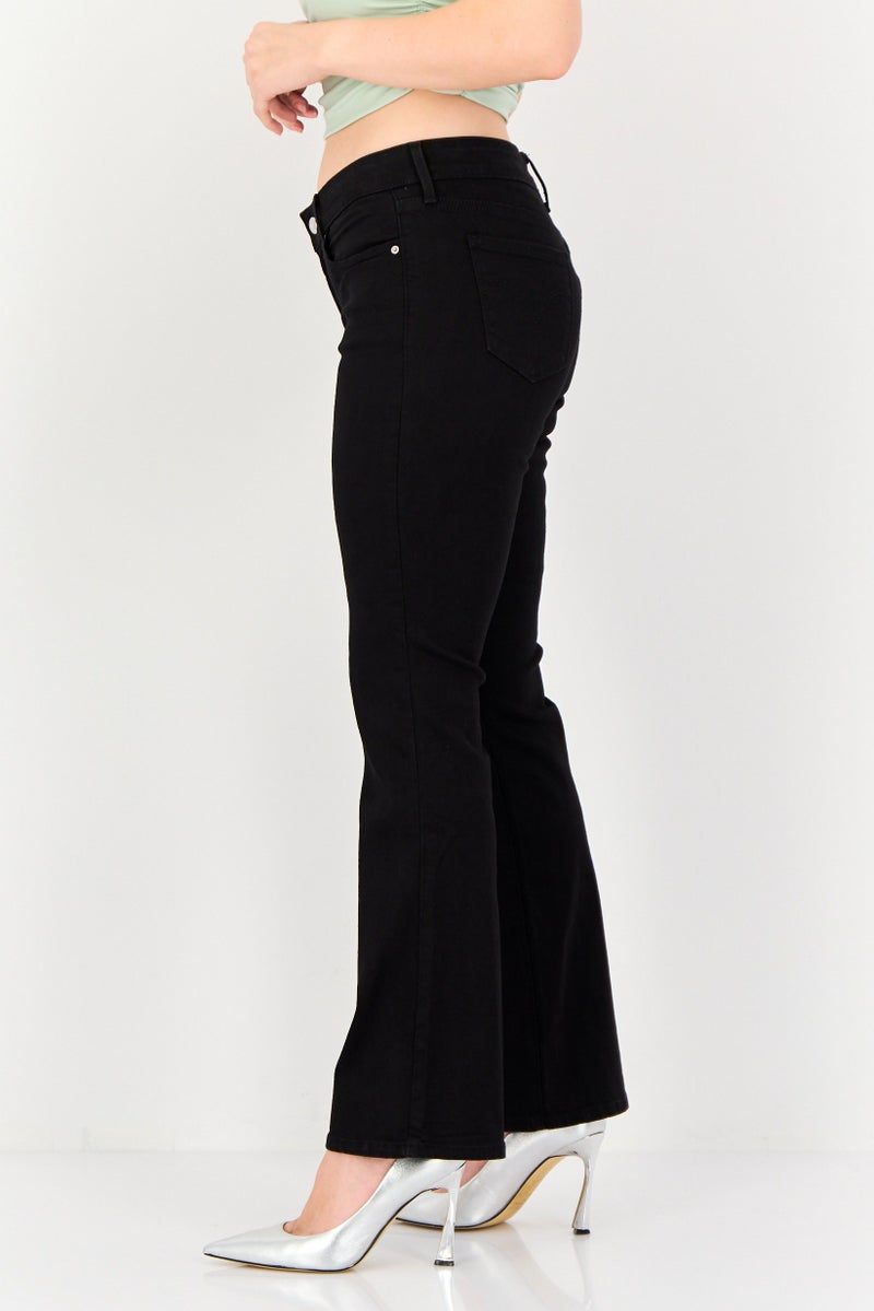 Levi's بنطلون جينز نسائي بقصة بوت كات، أسود - Image 4