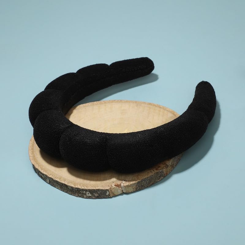 SOHI Women's The Ballet Hairband For Casual Wear | Midnight Black Colour | Polyester Material | Slip On Closure | Anti-Slip Hairband | Fashion Headband For Women & Girls - Image 2