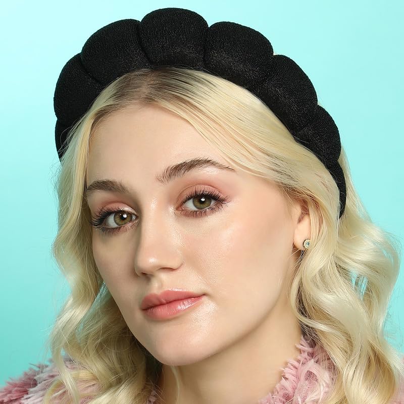 SOHI Women's The Ballet Hairband For Casual Wear | Midnight Black Colour | Polyester Material | Slip On Closure | Anti-Slip Hairband | Fashion Headband For Women & Girls - Image 3