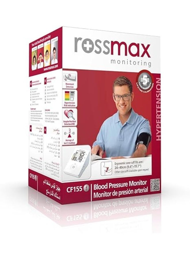 Rossmax Digital Upper Arm Blood Pressure Monitor with Adjustable Cuff, Large LCD Display and Memory Function for Accurate Home Health Tracking - Image 3