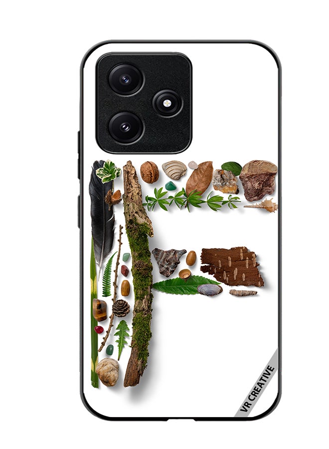 VR CREATIVE Protective Case Cover For Xiaomi Poco M6 Pro 5G Alphabet F Design Multicolour - Image 1