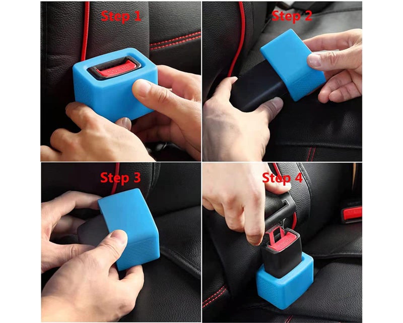 DS.DISTINCTIVE STYLE DS. DISTINCTIVE STYLE Seat Belt Holder Easy Access Seatbelt Accessories for Kids 2 Pieces(Blue) - Image 5