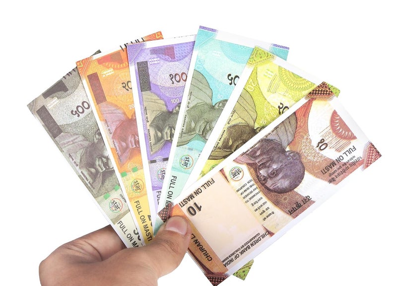 IJI Dummy Playing Fake Notes for Kids - Educational Toy Money | 30X6 = 180 Notes | Realistic Artificial Duplicate Currency for Kids to Play - Image 3