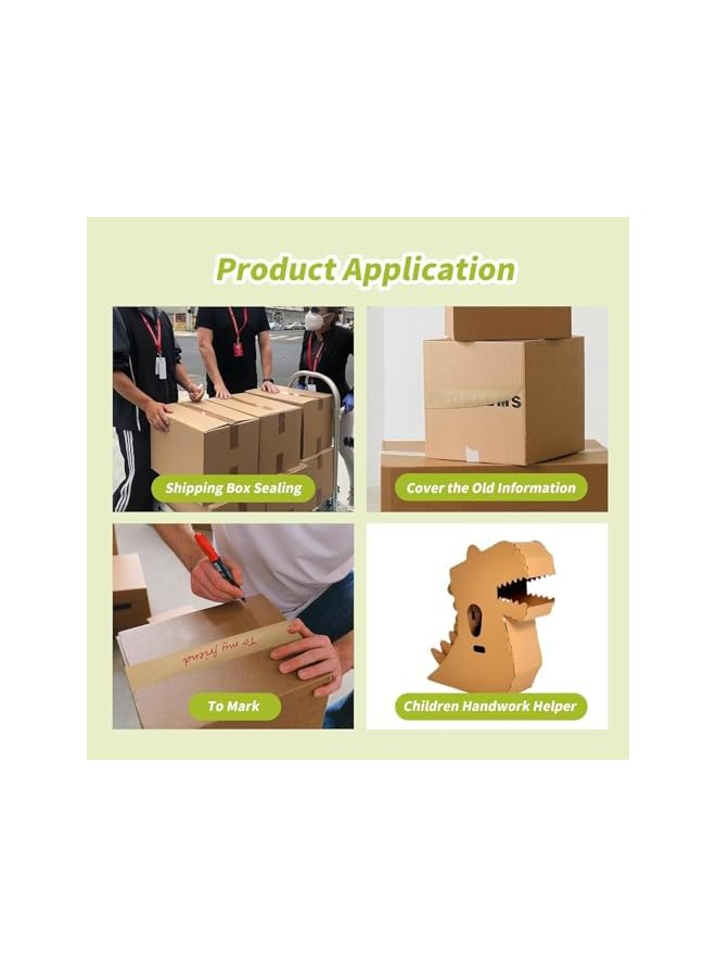 promass Kraft Paper Tape, Water Activated Kraft Paper Tape for Packing Boxes, Fiber Reinforced Water Activated Tape, Warehouse Storage, Moving, Shipping and Carton Sealing (137m Length × 7.5mm Width) - Image 5