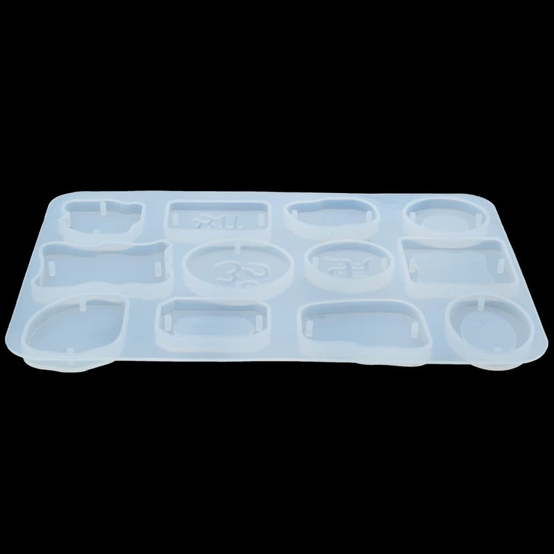 Eoast Rakhi Mould Resin Art Silicone Casting Mould Epoxy Mold Silicon DIY Rakhi Bracelet Jewellery Design. (12 CAVTY Flower Design) - Image 2