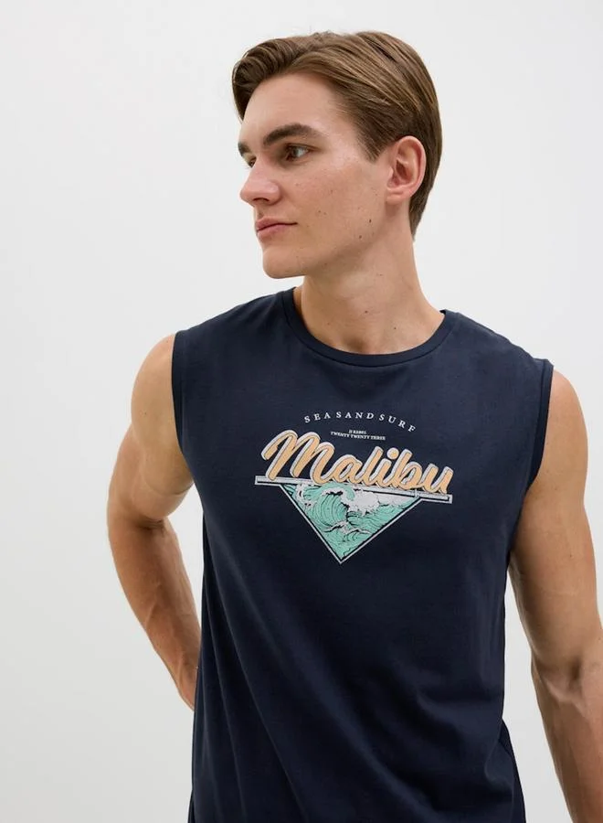 JJ Rebel JJ REBEL Graphic Print Round Neck Tank