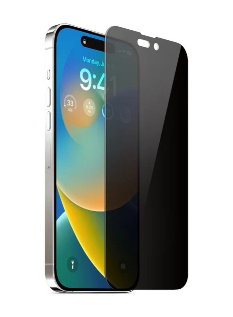 جلو واقي شاشة  لآيفون 14 برو ماكس (iPhone 14 Pro Max) 11D نانو مضاد للتجسس لحماية الخصوصية (لقافة) من Glow, حماية قصوى للشاشة من الخدوش والكسر - Image 1