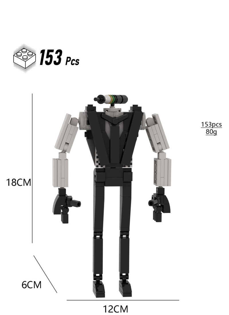 General Skibidi Toilet Man Toy Building Blocks 153 Pcs Ink Man Toy Ideas Toys Battle Horror Game Model Ideas Toys Gifts For Adult And Kids  - Image 1