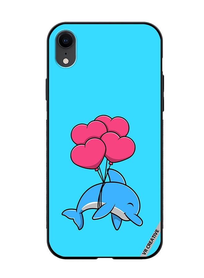 VR CREATIVE Protective Case Cover For Apple iPhone XR Cute Dolphin Design Multicolour - Image 1