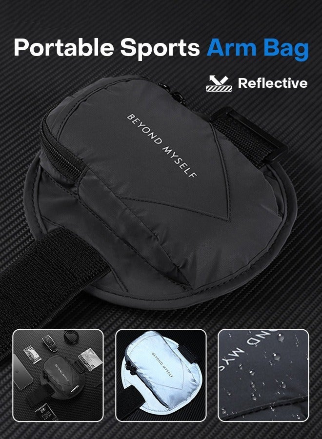 Cell Phone Armband Mobile Phone Holder, Waterproof Running Arm Bag Wristband, Reflection Cell Phone Holder for Exercise Workout, Compatible with Smartphones up to 7 Inches and Small Items - Image 3
