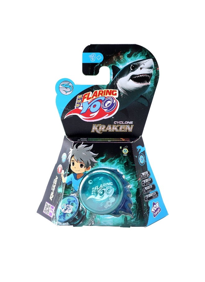Toy Triangle Toy Triangle Flaring Yo Cyclone Kraken Responsive LED 2-in-1 Yo-Yo  - Image 1