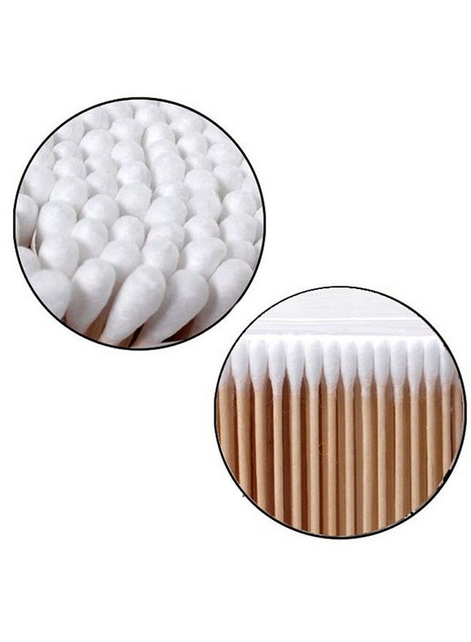 Aternal 300 Pieces Wooden Ear Cleaning Buds Double Tip Cotton Swabs Ear Wax Cleaner Multipurpose Personal Care Buds