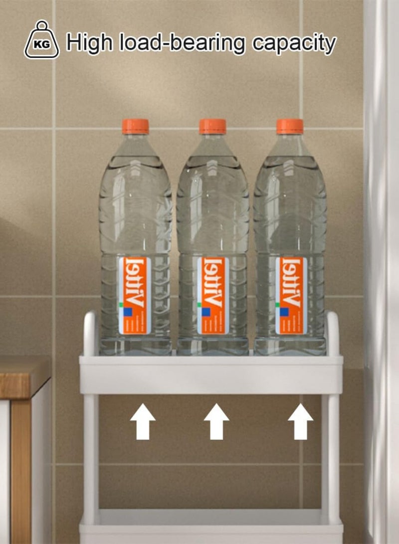 Prince 3-Tier Mesh Wire Rolling Multifunction Utility Cart Trolley With Hook - Image 4