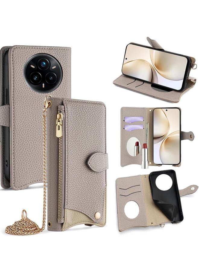 S-TOP Case For Realme 14 Pro+ Crossbody Chain Fishtail Litchi Leather Phone Case - Image 1