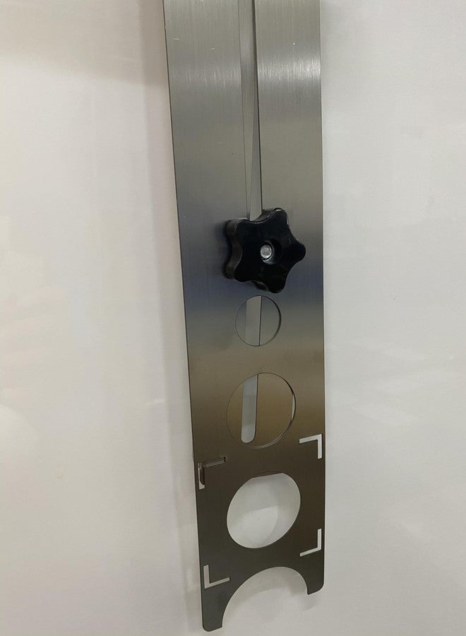 اتول مارت أداة تحديد موقع ثقب بلاط السيراميك من الفولاذ المقاوم للصدأ من Utoolmart، دليل حفر الأرضيات، مقياس لتحديد المواقع الدقيقة لحفر الخشب والبلاستيك، قطعة واحدة - Image 2