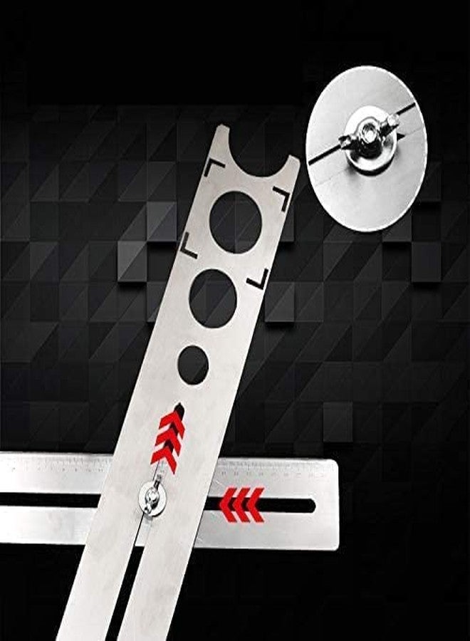 اتول مارت أداة تحديد موقع ثقب بلاط السيراميك من الفولاذ المقاوم للصدأ من Utoolmart، دليل حفر الأرضيات، مقياس لتحديد المواقع الدقيقة لحفر الخشب والبلاستيك، قطعة واحدة - Image 4