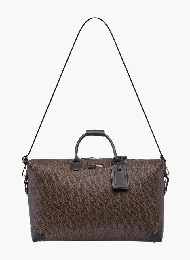 Celeste BROWN Printed Duffle Bag with Double Handle for Women | Best Price UAE