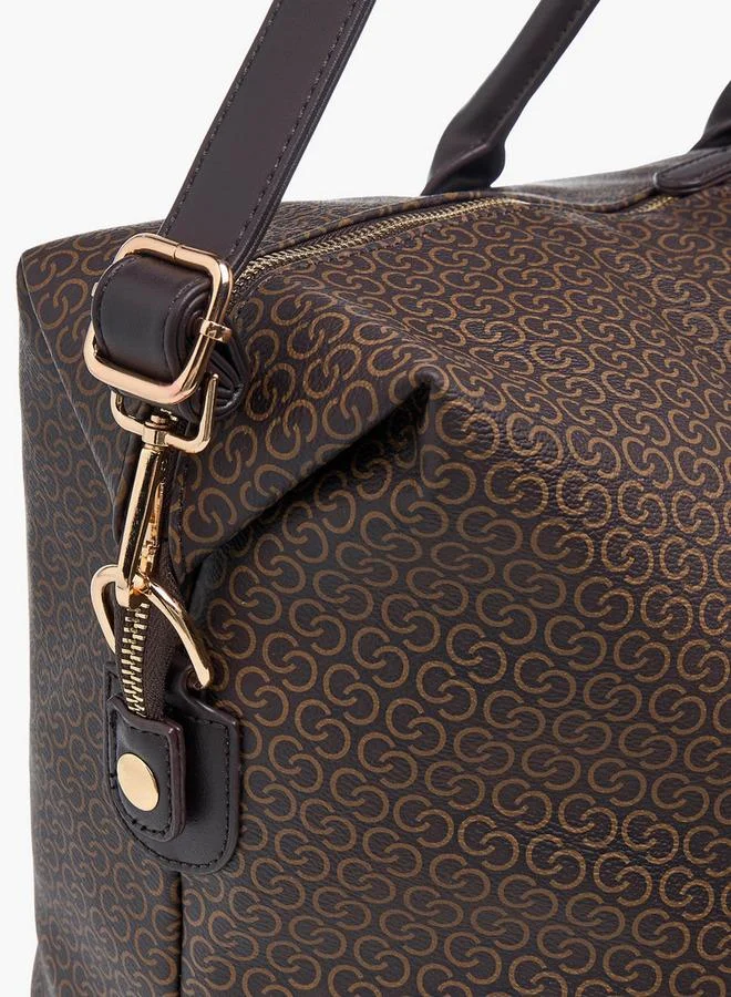 Celeste BROWN Printed Duffle Bag with Double Handle for Women | Best Price UAE