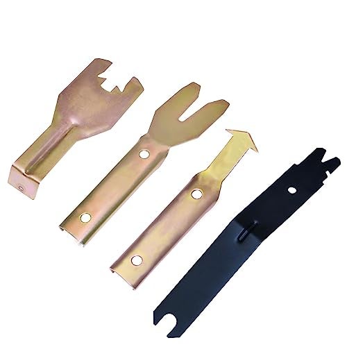 EWK 4 Pcs Metal Trim Removal Tool Set, Car Door Panel Clip Puller, Audio Board, Windows Pry Kit - Image 1