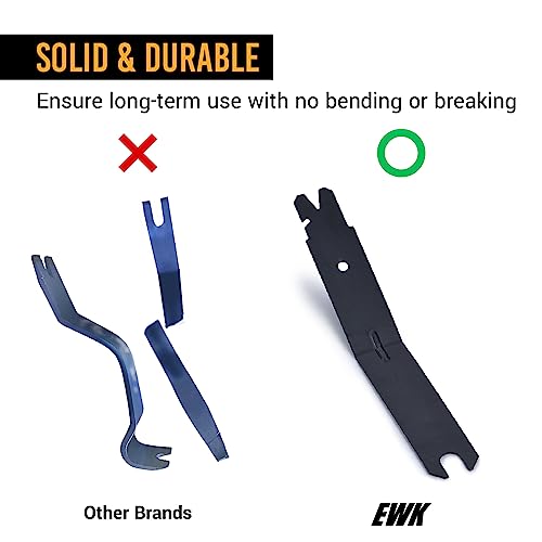 EWK 4 Pcs Metal Trim Removal Tool Set, Car Door Panel Clip Puller, Audio Board, Windows Pry Kit - Image 5