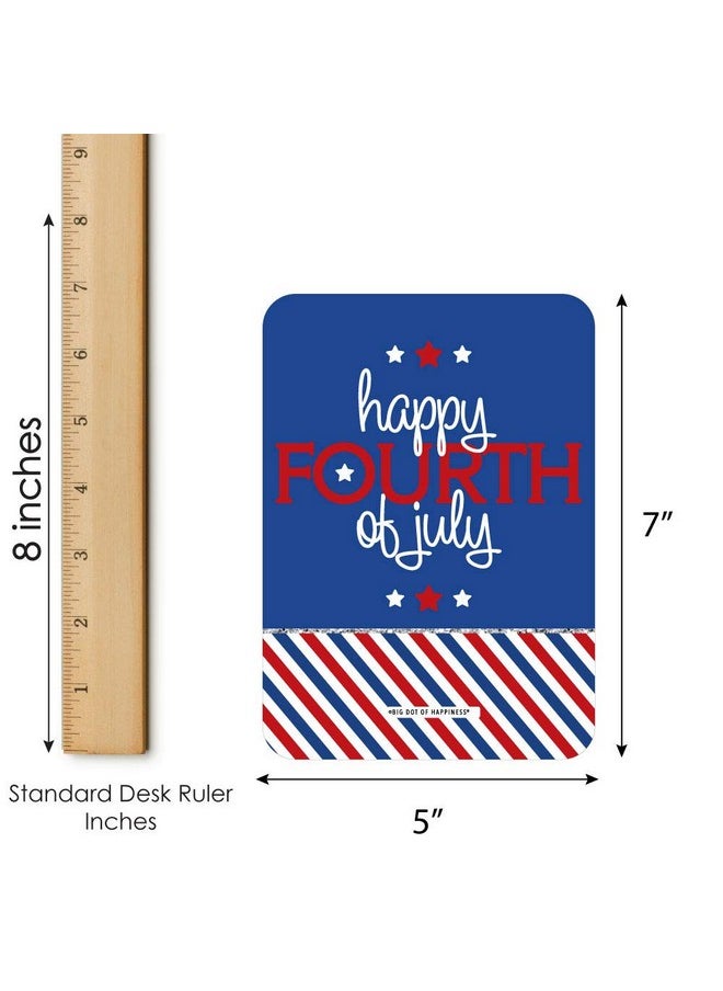 Big Dot of Happiness Big Dot of Happiness 4th of July Bar Bingo Party Game - Patriotic Independence Day Entertainment Set, 18 Unique Cards with Markers, Red White and Blue Theme, Perfect for Group Celebrations  - Image 5