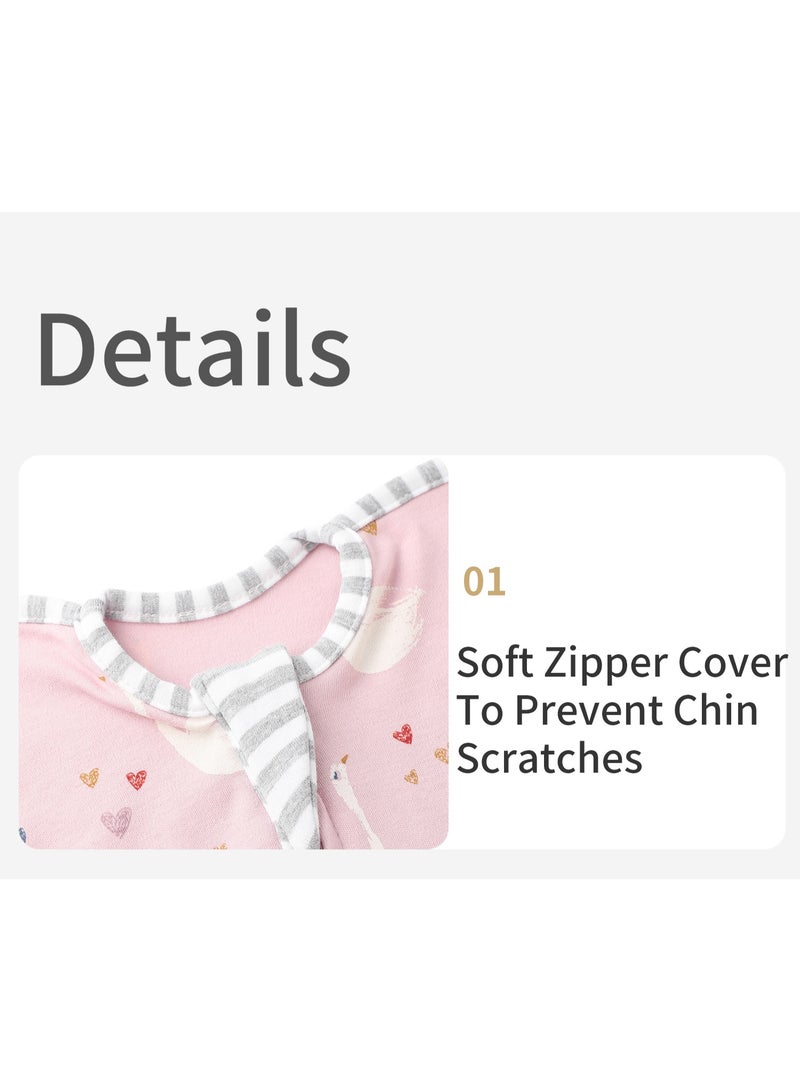 insular طقم 2 قطعة من لفائف الأطفال، ملائمة بشكل مريح، تدعم روتين النوم الصحي، قطن قابل للغسل في الغسالة وسحاب مزدوج لتسهيل تغيير الحفاضات (م)  - Image 5