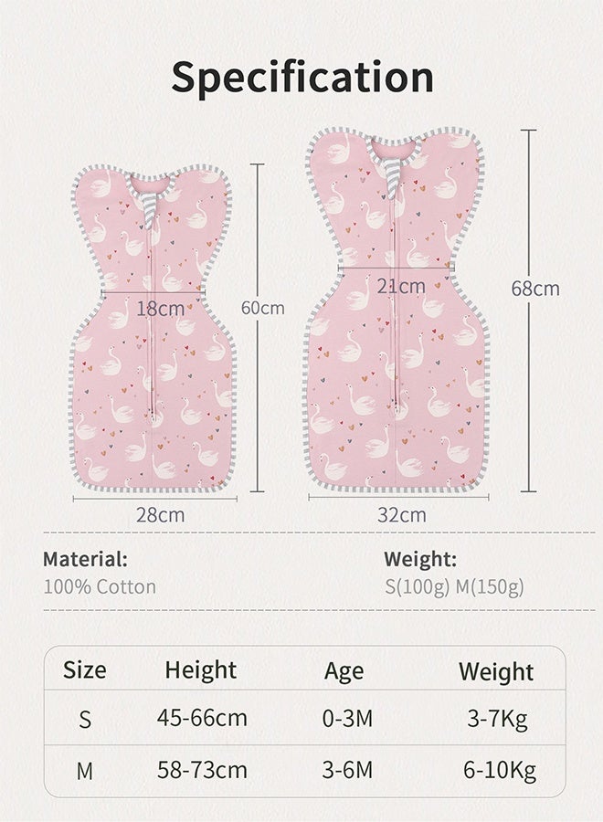 insular طقم 2 قطعة من لفائف الأطفال، ملائمة بشكل مريح، تدعم روتين النوم الصحي، قطن قابل للغسل في الغسالة وسحاب مزدوج لتسهيل تغيير الحفاضات (م)  - Image 2